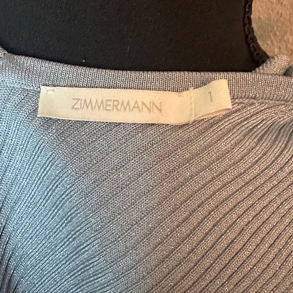 ZIMMERMANN SIZE 1 Waverly Frill V-Neck Top - Picture 5 of 7